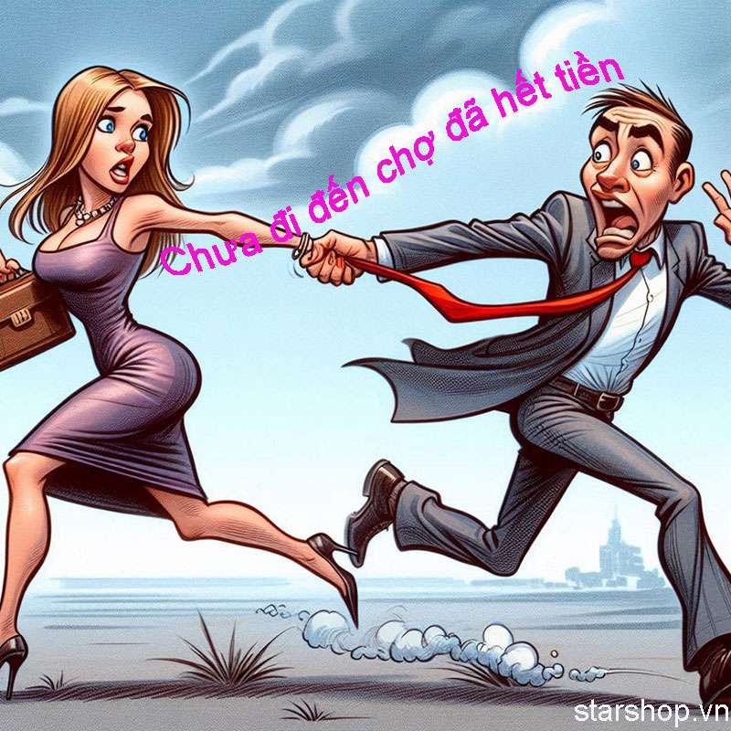 Chưa đi đến chợ đã hết tiền