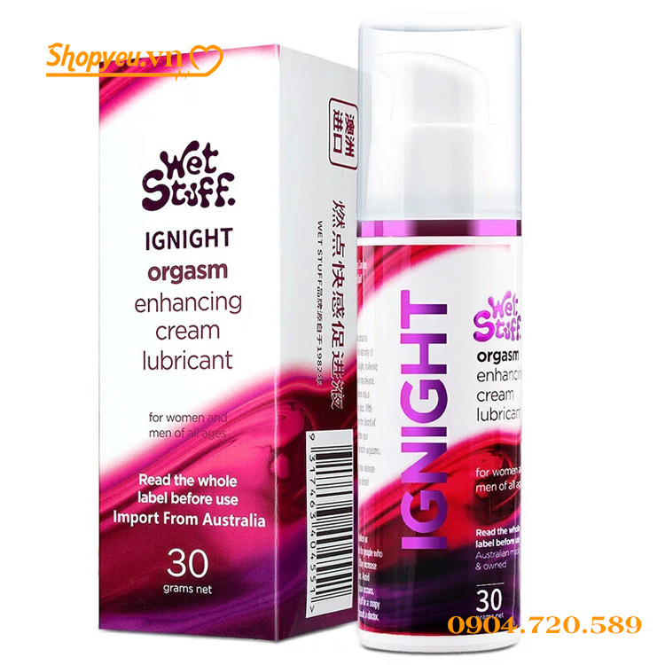 Kem bôi trơn Wet Stuff Ignight 15ml tăng hưng phấn nữ Australia