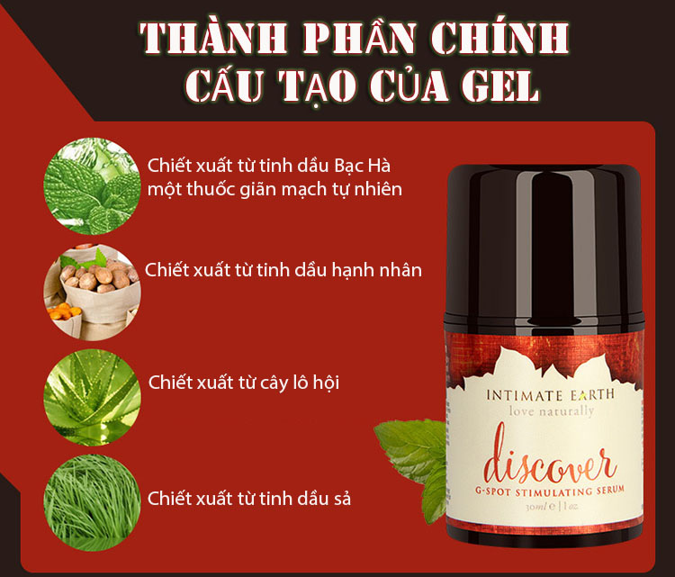 Gel bôi trơn Intimate Organics tăng khoái cảm điểm G hiệu quả