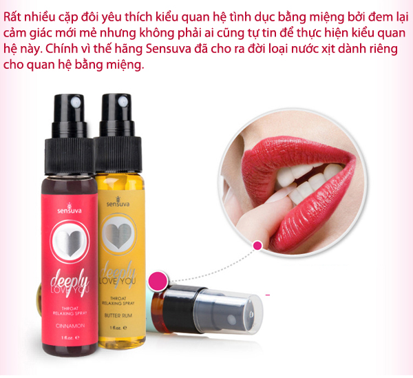 Nước xịt Sensuva tăng khoái cảm quan hệ miệng, yêu sâu sắc