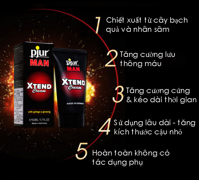 Kem cường dương Pjur Man Xtend Đức tăng cường hiệu quả