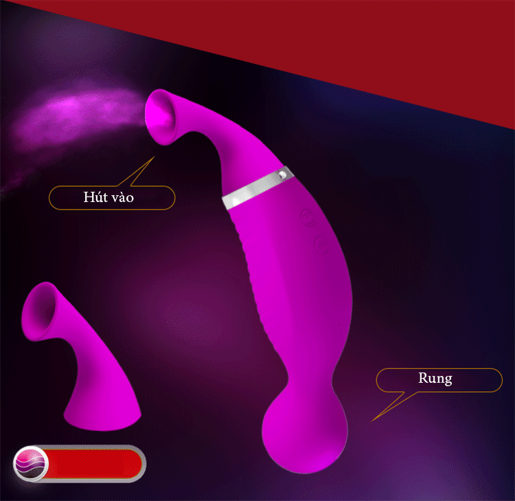 Máy rung bú hút âm đạo Romance 3 đầu đa năng giá tốt