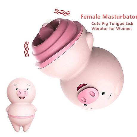 Lưỡi Liếm Con Heo Nguỵ Trang Kute Rung 6 Chế Độ Silicon Cao Cấp
