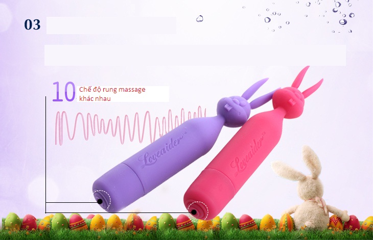 Máy massage âm đạo đầu thỏ cao cấp kích thích mạnh mẽ