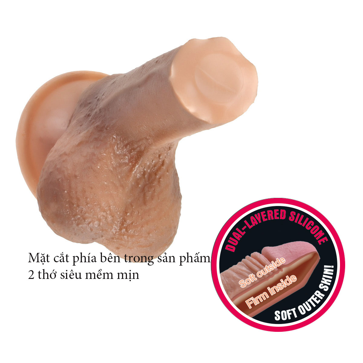 Lovetoy 7 inch dương vật giả kích thước chuẩn siêu thực