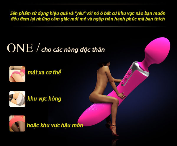 Dụng cụ rung 2 đầu kích thích điểm G tăng khoái cảm mạnh mẽ