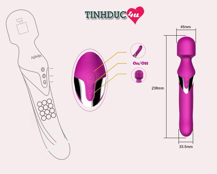 Máy rung âm đạo xoay ngoáy đa chế độ tăng khoái cảm