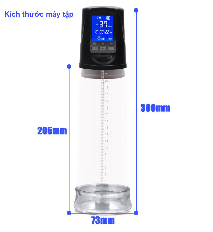 Máy bơm hút điện tử LCD tăng kích thước dương vật hiệu quả