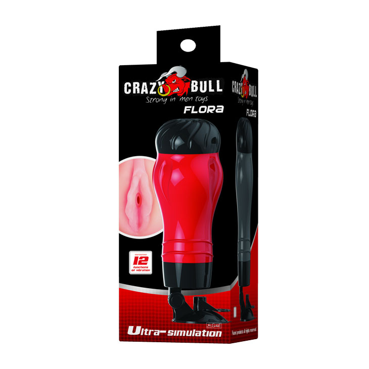Âm đạo giả Crazy Bull đế hút 12 chế độ rung xoay mạnh mẽ