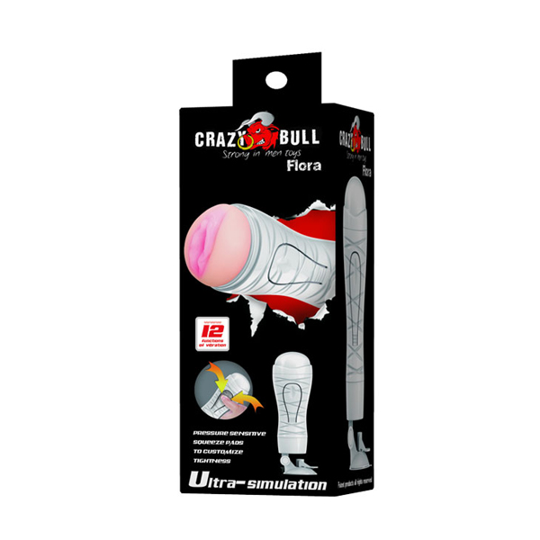 Âm đạo giả gắn tường Crazy Bull Flora 12 chế độ rung mạnh mẽ