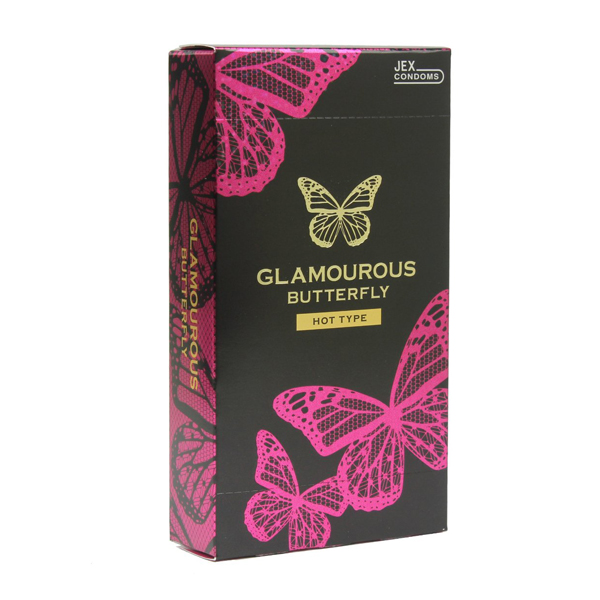 Bao cao su Jex Glamcurous Butterfly 12 cái, siêu mỏng, siêu mềm