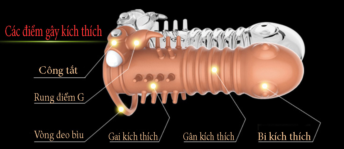 Đôn rung bi gai siêu bền thiết kế độc đáo tăng khoái cảm
