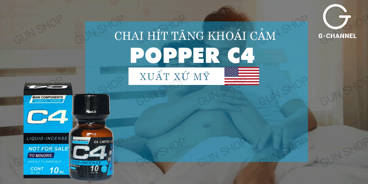Popper C4 Blue chai hít tăng khoái cảm mạnh mẽ nam nữ
