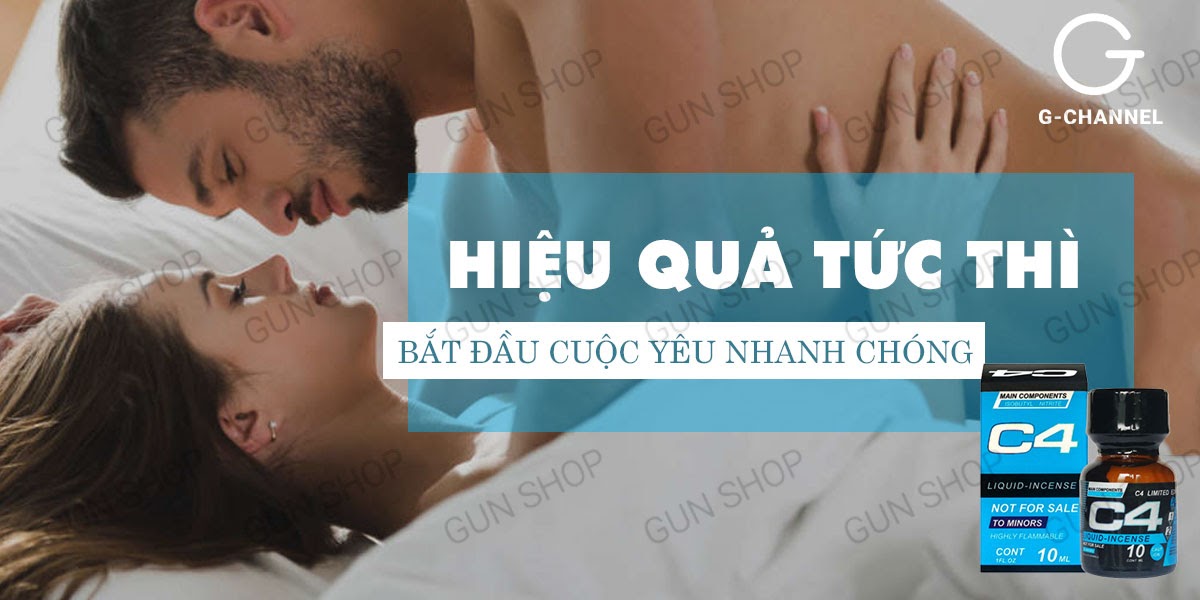 Popper C4 Blue chai hít tăng khoái cảm mạnh mẽ nam nữ