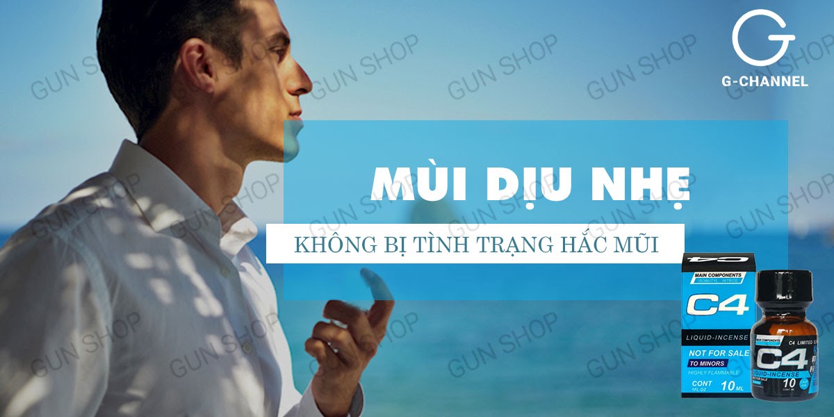 Popper C4 Blue chai hít tăng khoái cảm mạnh mẽ nam nữ